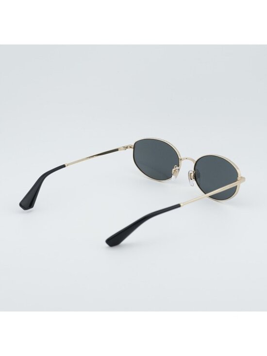 Burberry BE3169 110987 Sunglasses Light Gold Oval Frame, Dark Grey Lenses - Picture 10 of 11